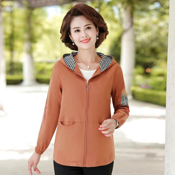 women's jackets autumn houndstooth hooded jacket woman feather embroidery long sleeve coat with hood zip up outerwear purple caramel pi, Black;brown
women's jackets autumn houndstooth hooded jacket woman feather embroidery long sleeve coat with hood zip up outerwear purple caramel pi, Black;brown