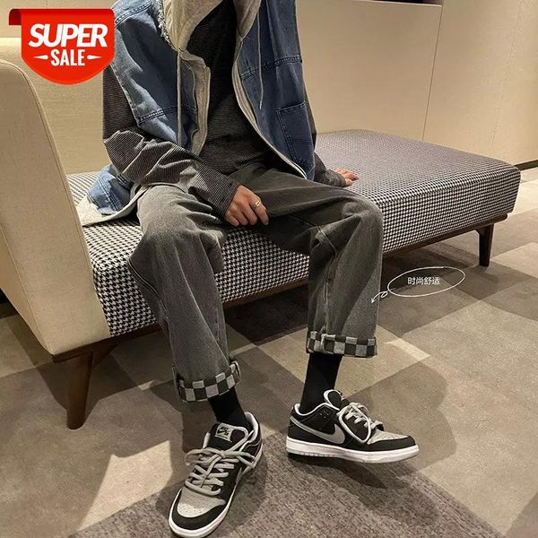 2021 men's plaid printing straight pants baggy homme jeans black/blue color casual biker denim loose trousers size s-2xl #sm3b
2021 men's plaid printing straight pants baggy homme jeans black/blue color casual biker denim loose trousers size s-2xl #sm3b