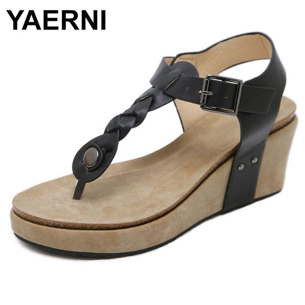 summer women wedge high heels gladiator sandals shoes bohemia flip-flop platforms flat 35-42 bucklee954, Black
summer women wedge high heels gladiator sandals shoes bohemia flip-flop platforms flat 35-42 bucklee954, Black