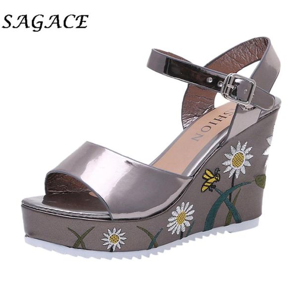 dress shoes sagace high heels wedge slippers women flower leather sandals plus size beach summer platform buckle, Black
dress shoes sagace high heels wedge slippers women flower leather sandals plus size beach summer platform buckle, Black
