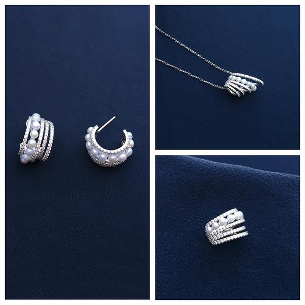 hoop & huggie s925 sterling silver white gold natural pearl circle level earrings female fashion mid-length necklace jewelry, Golden;silver
hoop & huggie s925 sterling silver white gold natural pearl circle level earrings female fashion mid-length necklace jewelry, Golden;silver