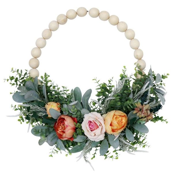 novelty items artificial peony wreath, wood beads hoop wreath for front door wedding party wall windows farmhouse home decoration
novelty items artificial peony wreath, wood beads hoop wreath for front door wedding party wall windows farmhouse home decoration