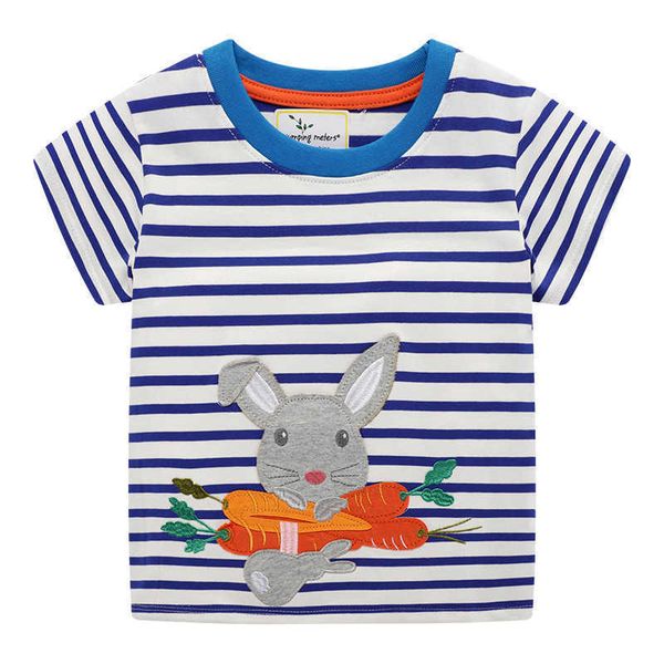 jumping meters animals applique girls t shirts stripe summer baby clothes fashion cotton kids tees 210529, Blue
jumping meters animals applique girls t shirts stripe summer baby clothes fashion cotton kids tees 210529, Blue