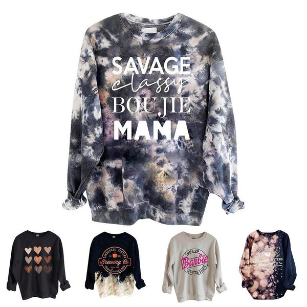 women's hoodies & sweatshirts spring autumn ladies full-color printing round neck sweatshirt sports tie-dye print hoodie youth style pu, Black
women's hoodies & sweatshirts spring autumn ladies full-color printing round neck sweatshirt sports tie-dye print hoodie youth style pu, Black