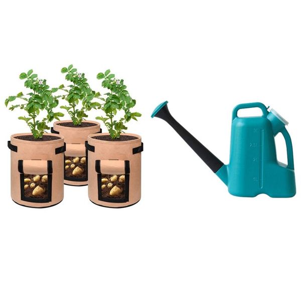3x potato grow bags 7 gallon garden planting bag & 1x 3l plastic watering can large capacity long mouth equipments
3x potato grow bags 7 gallon garden planting bag & 1x 3l plastic watering can large capacity long mouth equipments