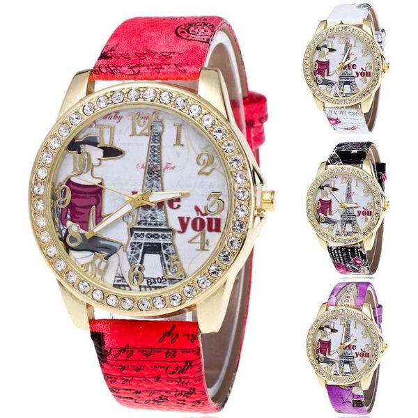 wristwatches women rhinestone inlaid tower round dial arabic number analog quartz wrist watch, Slivery;brown
wristwatches women rhinestone inlaid tower round dial arabic number analog quartz wrist watch, Slivery;brown