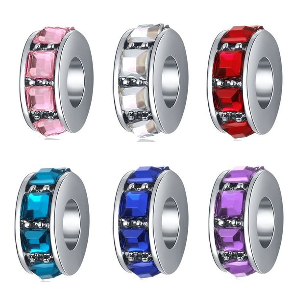 fashion color crystal spacer diy beads adapting to original pandora charm bracelet ladies jewelry making gifts, Silver
fashion color crystal spacer diy beads adapting to original pandora charm bracelet ladies jewelry making gifts, Silver