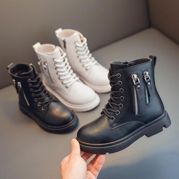 boots girls' leather children' women' winter 2021 shoes british style plus velvet padded boots, Black;grey
boots girls' leather children' women' winter 2021 shoes british style plus velvet padded boots, Black;grey