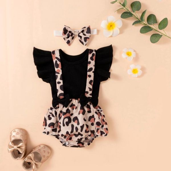 clothing sets born baby girl clothes set infant solid ribbed ruffles +leopard bow suspender shorts summer outfits suit, White
clothing sets born baby girl clothes set infant solid ribbed ruffles +leopard bow suspender shorts summer outfits suit, White