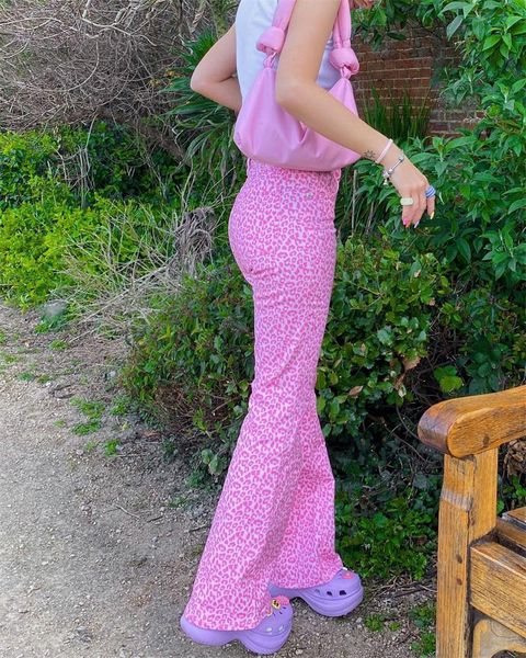 women's pants & capris 2021 women streetwear flared pink leopard printed pattern high waist trousers with pockets s/ / l, Black;white
women's pants & capris 2021 women streetwear flared pink leopard printed pattern high waist trousers with pockets s/ / l, Black;white