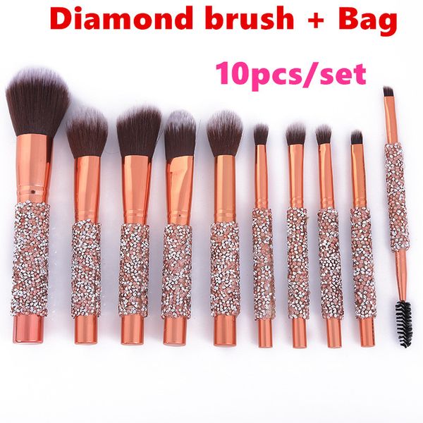 professional make up brushes 10pcs set diamond brush + bag powder foundation makeup tools eye shadow brushs eyeliner brow cosmetic kit
professional make up brushes 10pcs set diamond brush + bag powder foundation makeup tools eye shadow brushs eyeliner brow cosmetic kit