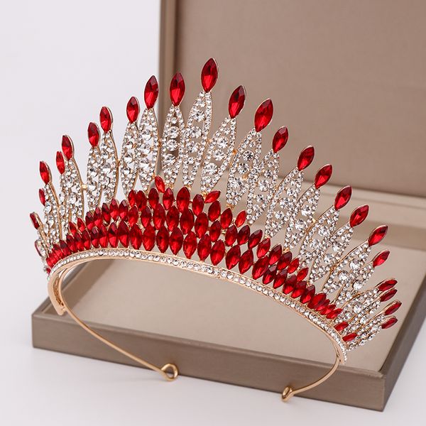luxury red crystal big crown wedding tiara rhinestone queen tiaras and crowns diadem women hair jewelry wedding hair accessoriesdio chan con, Golden;white
luxury red crystal big crown wedding tiara rhinestone queen tiaras and crowns diadem women hair jewelry wedding hair accessoriesdio chan con, Golden;white