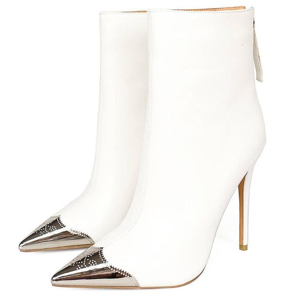 brand shoes woman party ladies pointed toe thin high heels metal decoration solid autumn boots z053, Black
brand shoes woman party ladies pointed toe thin high heels metal decoration solid autumn boots z053, Black