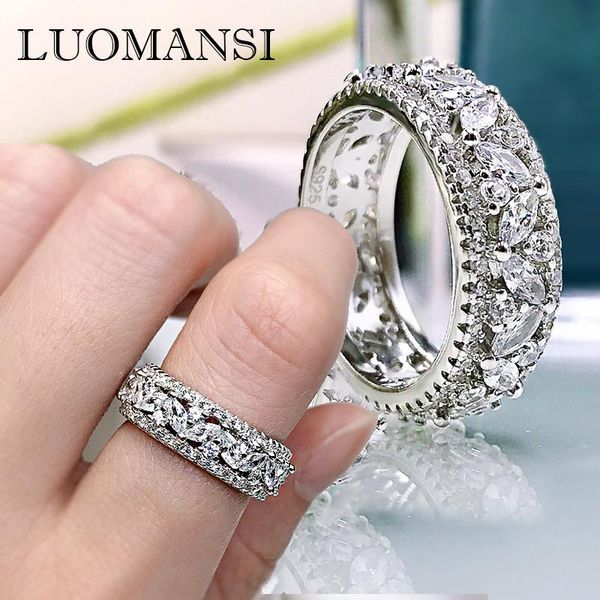 cluster rings luomanis 100% s925 sterling silver sparkling high carbon diamond women ring wedding engagement party fine jewelry, Golden;silver
cluster rings luomanis 100% s925 sterling silver sparkling high carbon diamond women ring wedding engagement party fine jewelry, Golden;silver