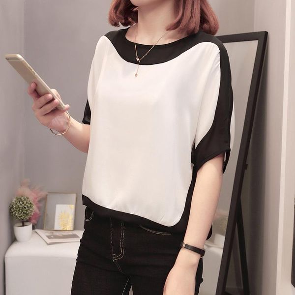 maternity & tees make summer wear han edition of the bigger sizes show temperament thin short sleeve chiffon blouse loose unline, White
maternity & tees make summer wear han edition of the bigger sizes show temperament thin short sleeve chiffon blouse loose unline, White