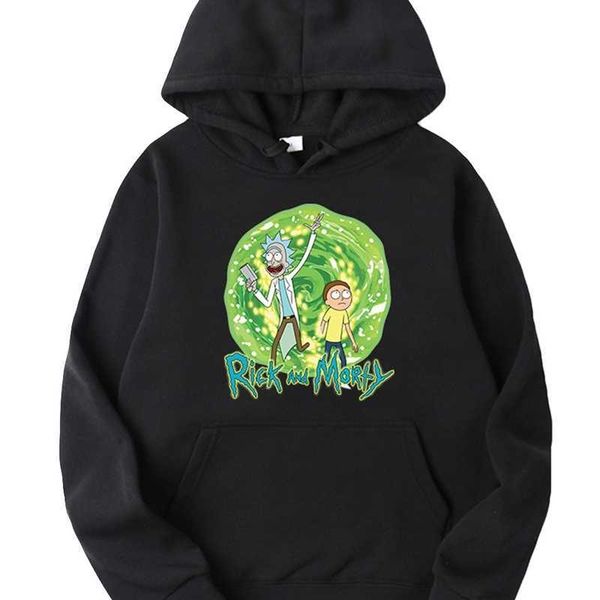 rick and morty hoodie, Black