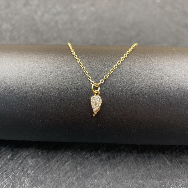 chains fashion metal zircon angel wing pendant charm chain vintage geometric leaves clavicle necklace jewelry accessories gifts, Silver
chains fashion metal zircon angel wing pendant charm chain vintage geometric leaves clavicle necklace jewelry accessories gifts, Silver
