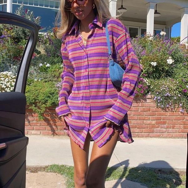 casual dresses nsauye 2021 autumn winter women long sleeve turn-down collar mini shirt dress purple stripe streetwear blouse, Black;gray
casual dresses nsauye 2021 autumn winter women long sleeve turn-down collar mini shirt dress purple stripe streetwear blouse, Black;gray