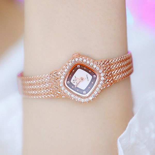 wristwatches women watch luxury quartz wristwatch diamond crystal bracelet watches steel band rose gold analog female clock, Slivery;brown
wristwatches women watch luxury quartz wristwatch diamond crystal bracelet watches steel band rose gold analog female clock, Slivery;brown