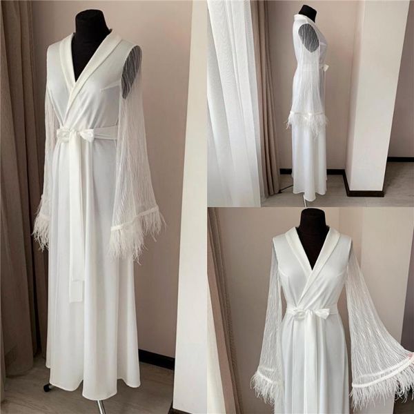wraps & jackets winter satin silk sleepwear ivory bridal illusion long sleeve v neck bath robes women wedding nightgonws formal event dress, White
wraps & jackets winter satin silk sleepwear ivory bridal illusion long sleeve v neck bath robes women wedding nightgonws formal event dress, White