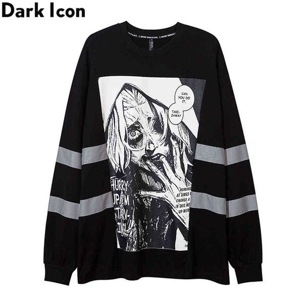 reflective stripe long sleeved t-shirt men women oversized hiphop tshirts cotton tee man cloth 210603, White;black
reflective stripe long sleeved t-shirt men women oversized hiphop tshirts cotton tee man cloth 210603, White;black