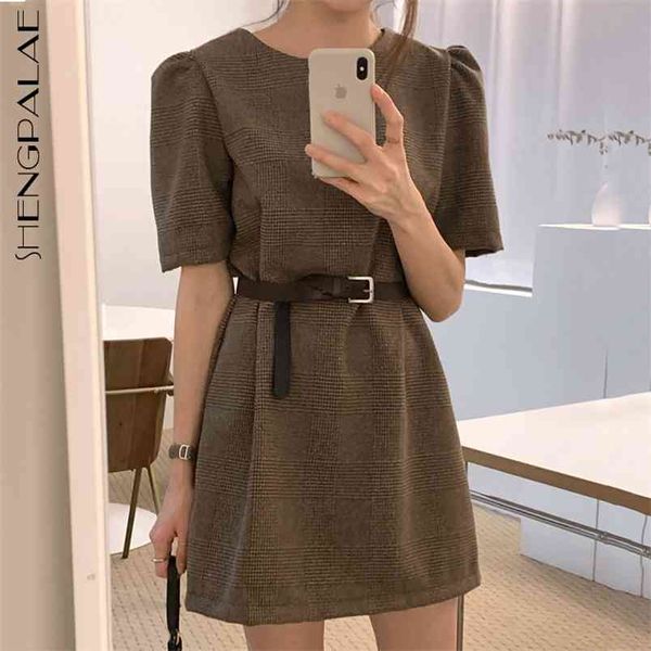 plaid dress women's spring summer round neck slim a-line short sleeve mini dresses with belt for women 5a124 210427, Black;gray
plaid dress women's spring summer round neck slim a-line short sleeve mini dresses with belt for women 5a124 210427, Black;gray
