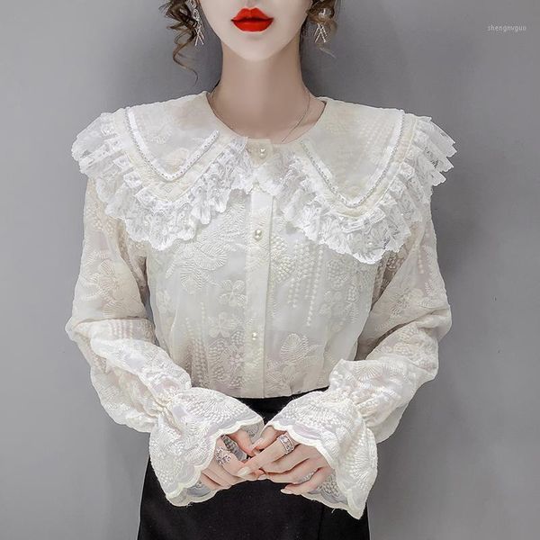 women's blouses & shirts women sweet blouse vintage turn down collar spring autumn long sleeve white lolita shirt preppy ladies tunic
women's blouses & shirts women sweet blouse vintage turn down collar spring autumn long sleeve white lolita shirt preppy ladies tunic