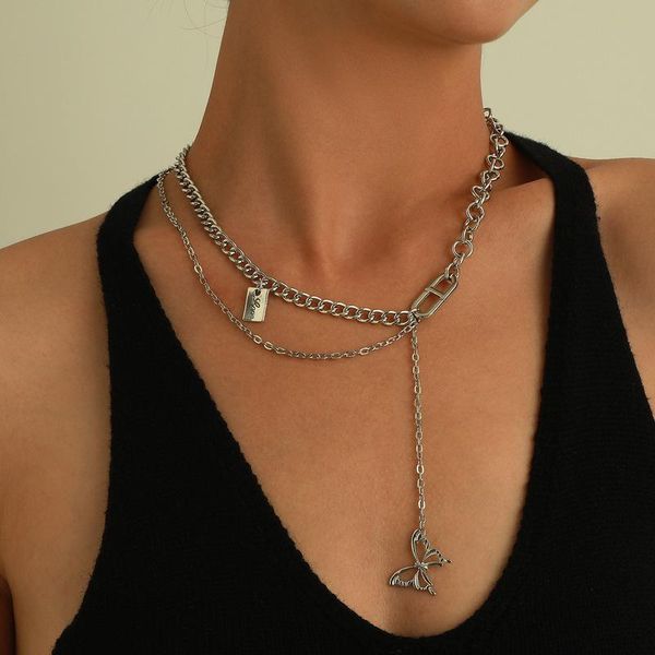 chokers vintage punk multilayer choker butterfly pendant chain necklace for women hip hop silver color collar party fashion jewelry gift, Golden;silver
chokers vintage punk multilayer choker butterfly pendant chain necklace for women hip hop silver color collar party fashion jewelry gift, Golden;silver