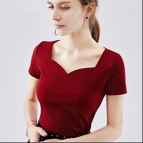 spring summer style cotton women blouses solid color short sleeve square collar temperament slim dd8403, White
spring summer style cotton women blouses solid color short sleeve square collar temperament slim dd8403, White
