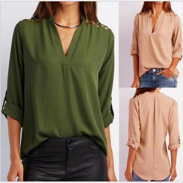 women's blouses & shirts 2021 solid color chiffon summer oversize shirt casual loose v-neck and cool plus size, White
women's blouses & shirts 2021 solid color chiffon summer oversize shirt casual loose v-neck and cool plus size, White