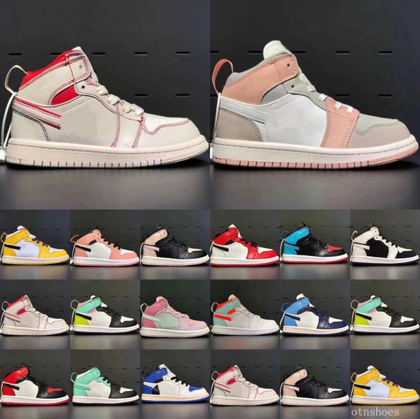 girls boys kids 1 basketball shoes children boy girl bred black red white sneakers size 24-35
girls boys kids 1 basketball shoes children boy girl bred black red white sneakers size 24-35