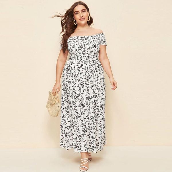 casual dresses floral print dress women off the shoulder shirred bodice split side bohemian long vestiti donna estate #g4, Black;gray
casual dresses floral print dress women off the shoulder shirred bodice split side bohemian long vestiti donna estate #g4, Black;gray