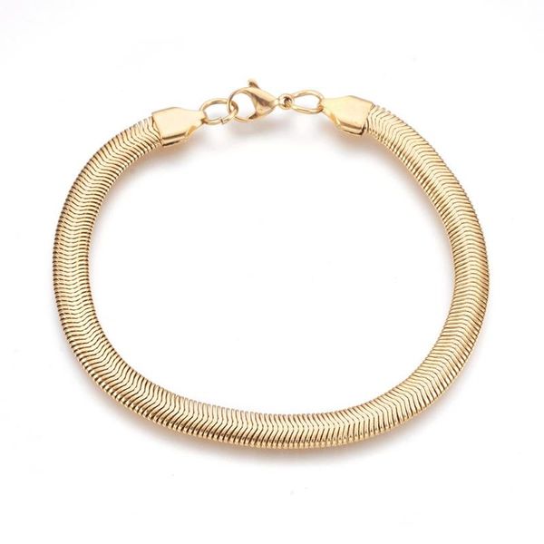 link, chain 2pcs stainless steel bracelets flat herringbone simple gold color for women men trendy jewelry, Black
link, chain 2pcs stainless steel bracelets flat herringbone simple gold color for women men trendy jewelry, Black