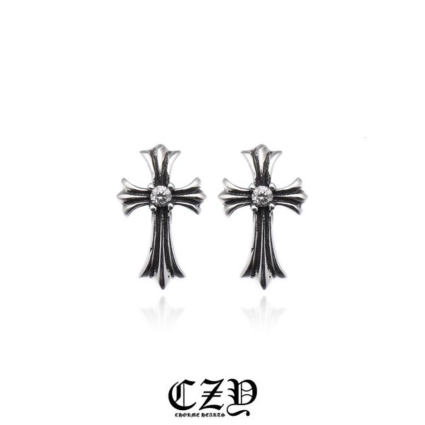 backs earrings diamond studded cross s925 sterling silver style thai fashion simple classical jesus, White
backs earrings diamond studded cross s925 sterling silver style thai fashion simple classical jesus, White