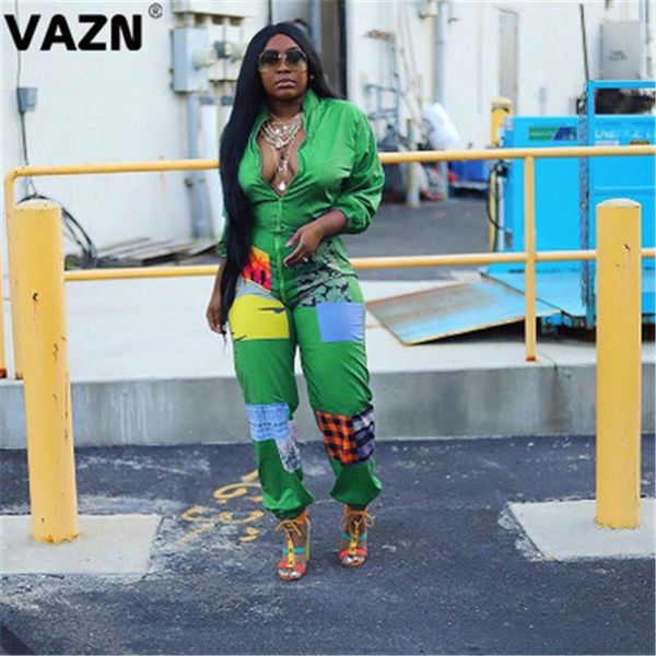 women's jumpsuits & rompers vazn loose lady print high street v-neck women jumpsuit long sleeve pant club wind, Black;white
women's jumpsuits & rompers vazn loose lady print high street v-neck women jumpsuit long sleeve pant club wind, Black;white