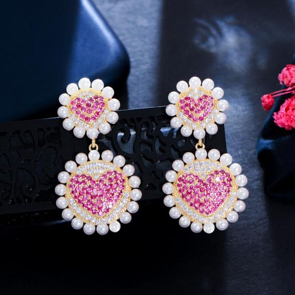 dangle & chandelier pink heart shape imitation pearl cubic zirconia earrings for women engagement wedding dress jewelry cz937, Silver
dangle & chandelier pink heart shape imitation pearl cubic zirconia earrings for women engagement wedding dress jewelry cz937, Silver