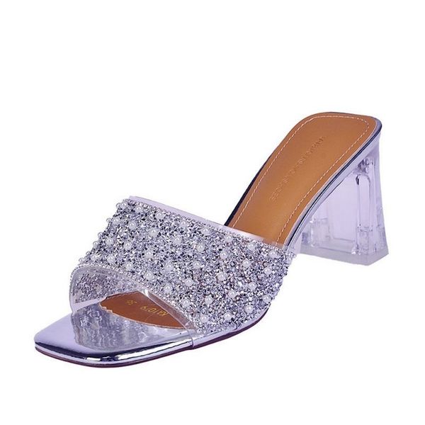 Crystal High Heels Slippers Woman2022 Womens Summer ShoesOpen Toe SlidesSequince Cloth PearlsChampagneSilverDropshipping, Champagne
Crystal High Heels Slippers Woman2022 Womens Summer ShoesOpen Toe SlidesSequince Cloth PearlsChampagneSilverDropshipping, Champagne