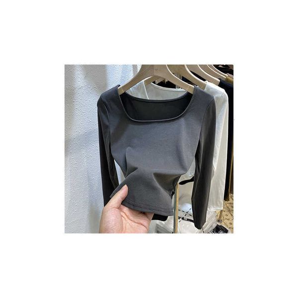 women's sweaters anti pilling and durable lockbone exposed square neck long sleeve t-shirt women's 2021 autumn foreign style botto, White;black
women's sweaters anti pilling and durable lockbone exposed square neck long sleeve t-shirt women's 2021 autumn foreign style botto, White;black