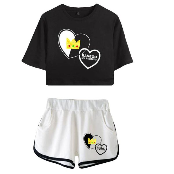 women's t-shirt 2021 ranboo merch women crop shorts sets two piece set kawaii print summer plus size girl clothes, White
women's t-shirt 2021 ranboo merch women crop shorts sets two piece set kawaii print summer plus size girl clothes, White