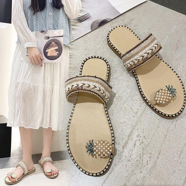 slippers 2021 summer flip flops women flats bohemian beach crystal pineapple casual fashion shoes, Black
slippers 2021 summer flip flops women flats bohemian beach crystal pineapple casual fashion shoes, Black