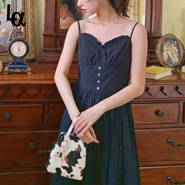 summer vintage black strap dress women kawaii sweet white midi fairy elegant cute casual outdoor slim 210519, Black;gray
summer vintage black strap dress women kawaii sweet white midi fairy elegant cute casual outdoor slim 210519, Black;gray