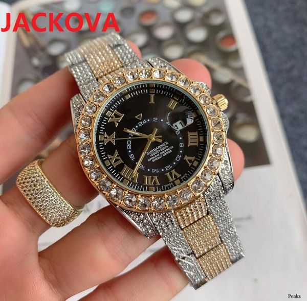 mens roman dial designer watch shinning diamonds iced out watches stainless steel men quartz movement montre gift party wristwatch clock, Slivery;brown
mens roman dial designer watch shinning diamonds iced out watches stainless steel men quartz movement montre gift party wristwatch clock, Slivery;brown