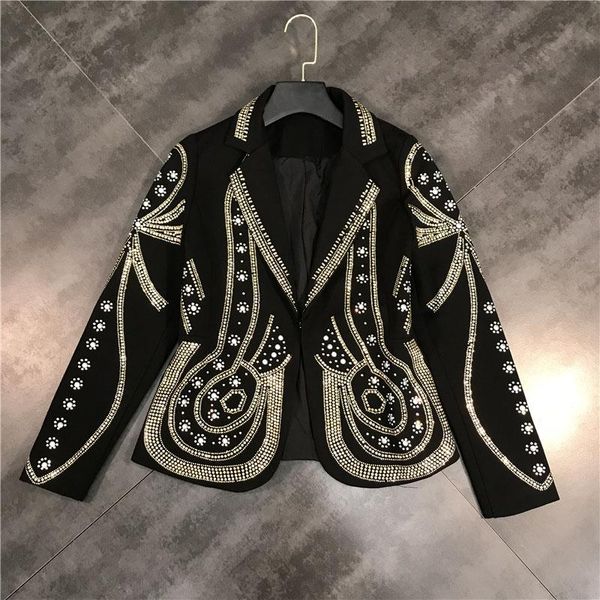 women's suits & blazers high street est 2021 designer jacket single button stunning beaded blazer, White;black
women's suits & blazers high street est 2021 designer jacket single button stunning beaded blazer, White;black
