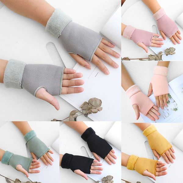 five fingers gloves fingerless double-layer warm knitted stretch cotton stripes non-fleece plus velvet solid color half-finger, Blue;gray
five fingers gloves fingerless double-layer warm knitted stretch cotton stripes non-fleece plus velvet solid color half-finger, Blue;gray