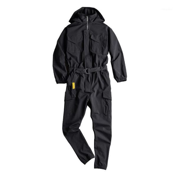 men's jeans moruancle multi pockets black hooded jumpsuits with belt trendy joggers pants long sleeve overalls, Blue
men's jeans moruancle multi pockets black hooded jumpsuits with belt trendy joggers pants long sleeve overalls, Blue