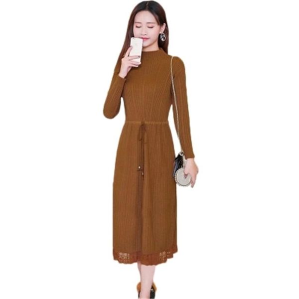 casual dresses slim large size spring models dress 2021 women long-sleevedhalf-high collar knitting lace in the long paragraph autumn h05, Black;gray
casual dresses slim large size spring models dress 2021 women long-sleevedhalf-high collar knitting lace in the long paragraph autumn h05, Black;gray