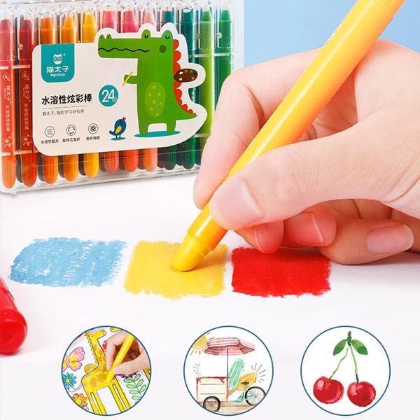 gift sets 12pcs water-soluble color pen school supplies crayon for painting & drawing spin out refill colorful sketching art
gift sets 12pcs water-soluble color pen school supplies crayon for painting & drawing spin out refill colorful sketching art
