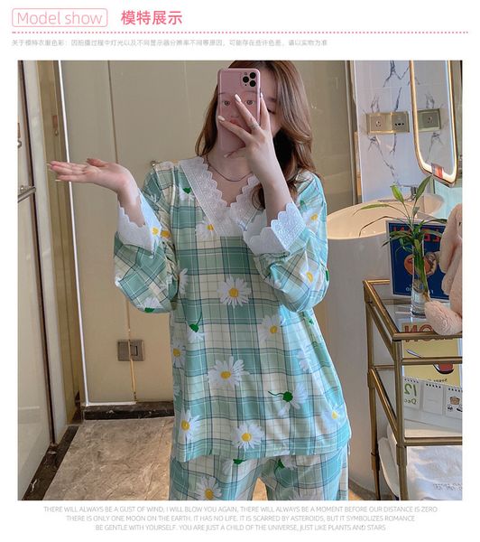 women's sleepwear pijama mujer 2021 pyjamas women floral print spring autumn pajamas set sweet student's sleepwear loose nightwear, Black;red
women's sleepwear pijama mujer 2021 pyjamas women floral print spring autumn pajamas set sweet student's sleepwear loose nightwear, Black;red