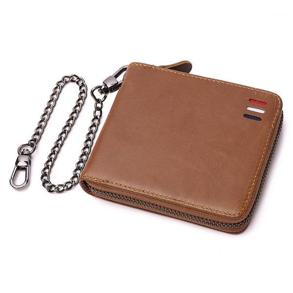 wallets men's wallet zipper 100% genuine leather coin purse rfid anti-theft card holder chain pocket male1, Red;black
wallets men's wallet zipper 100% genuine leather coin purse rfid anti-theft card holder chain pocket male1, Red;black