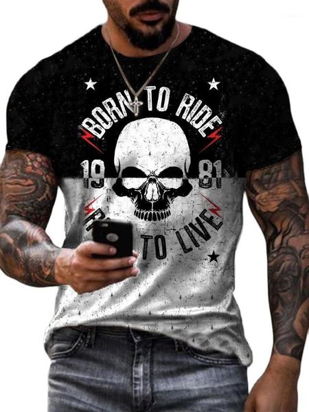 men's t-shirts shirt street rock skull 3dt summer trend short-sleeved loose round neck harajuku top, White;black
men's t-shirts shirt street rock skull 3dt summer trend short-sleeved loose round neck harajuku top, White;black